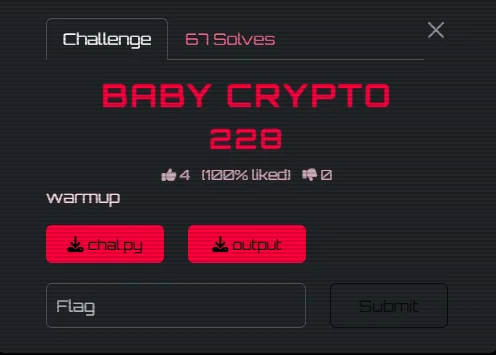 baby crypto challenge prompt PDF evidence