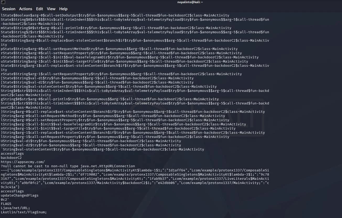 Proton X1337 PDF evidence frame 2
