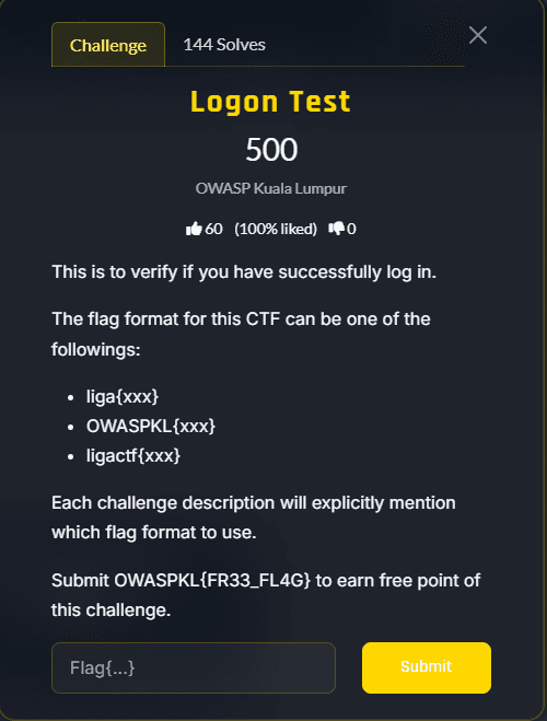 Logon Test PDF evidence frame 1