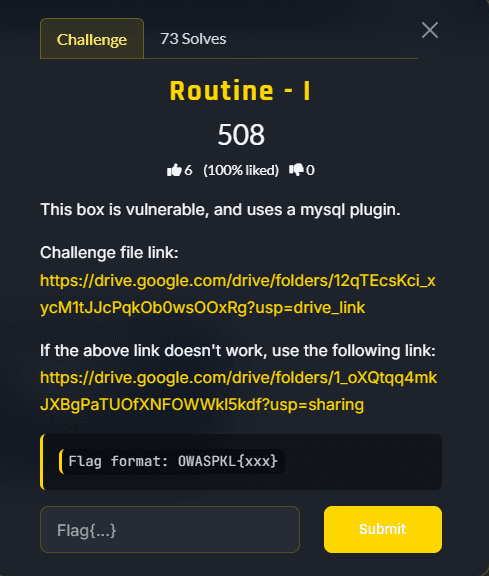Routine - I PDF evidence frame 1