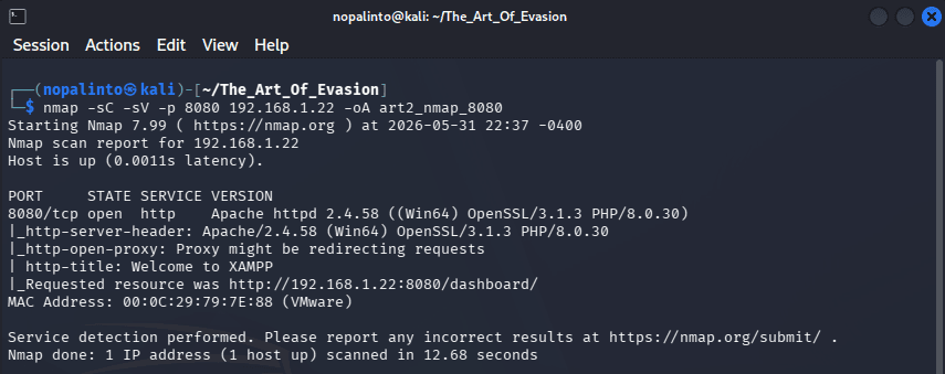 The Art of Evasion & Persistence - II writeup evidence